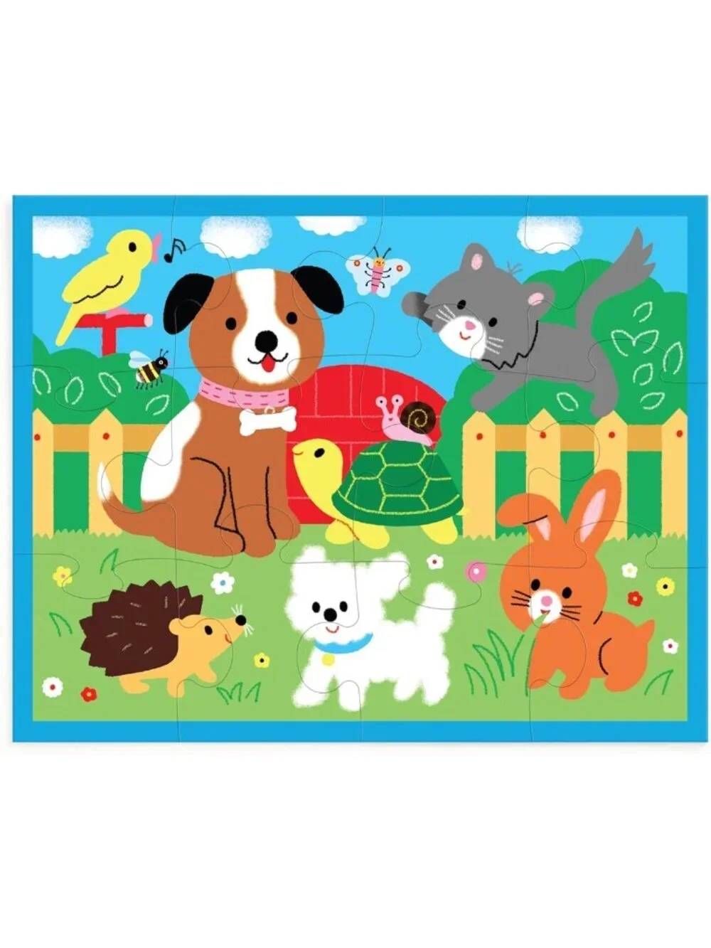 Colorful 12-Piece Pet Puzzle with Reusable Zipper Pouch - Fun & Travel-Friendly!